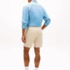 Pantalones cortos de corte regular de 18 cm en mezcla de algodón y lino Pantalones cortos de corte regular de 18 cm en mezcla de algodón y lino