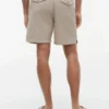 Pantalones cortos de corte regular de 18 cm en mezcla de algodón y lino Pantalones cortos de corte regular de 18 cm en mezcla de algodón y lino