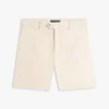 Pantalones cortos de corte regular de 18 cm en mezcla de algodón y lino Pantalones cortos de corte regular de 18 cm en mezcla de algodón y lino