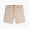 Pantalones cortos de corte regular de 18 cm en mezcla de algodón y lino Pantalones cortos de corte regular de 18 cm en mezcla de algodón y lino