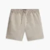 Pantalones cortos de corte regular de 18 cm en mezcla de algodón y lino Pantalones cortos de corte regular de 18 cm en mezcla de algodón y lino