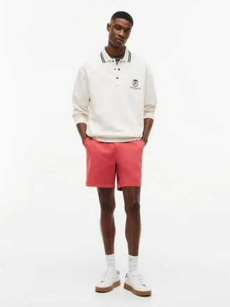 Pantalones cortos de corte regular de 18 cm teñidos en prenda