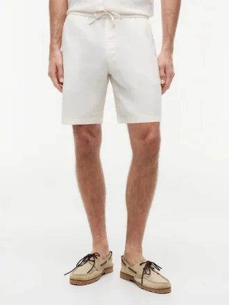 Pantalones cortos de corte regular de 20,3 cm en mezcla de lino