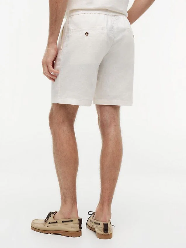 Pantalones cortos de corte regular de 20,3 cm en mezcla de lino Pantalones cortos de corte regular de 20,3 cm en mezcla de lino