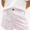 Pantalones cortos de dormir de popelín a rayas