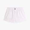Pantalones cortos de dormir de popelín a rayas