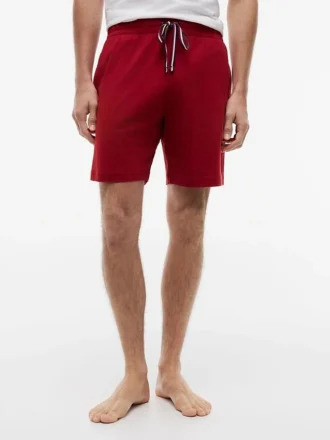 Pantalones cortos de dormir sin tirantes con logotipo de Hilfiger Pantalones cortos de dormir sin tirantes con logotipo de Hilfiger