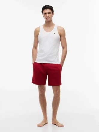 Pantalones cortos de dormir sin tirantes con logotipo de Hilfiger Pantalones cortos de dormir sin tirantes con logotipo de Hilfiger