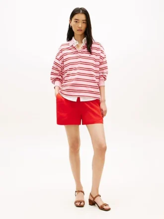 Pantalones cortos de lino sin cremallera