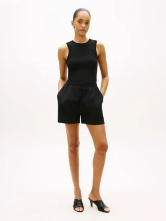 Pantalones cortos de lino sin cremallera