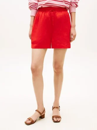 Pantalones cortos de lino sin cremallera