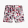 Pantalones cortos de madrás con patchwork de 18 cm, corte regular