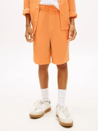 Pantalones cortos de mezcla de lino para niño