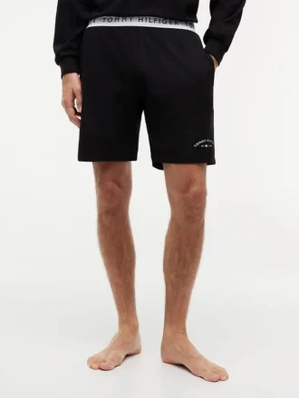 Pantalones cortos de pijama de piqué con logotipo de Hilfiger