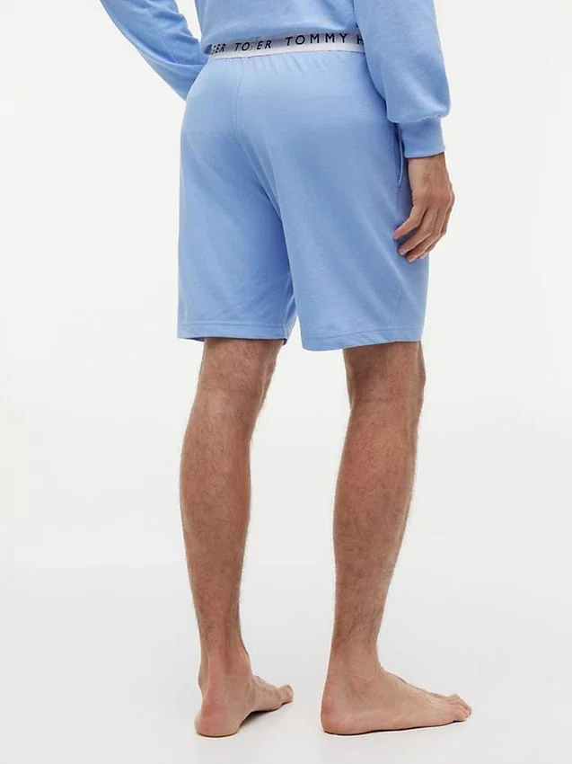 Pantalones cortos de pijama de piqué con logotipo de Hilfiger Pantalones cortos de pijama de piqué con logotipo de Hilfiger
