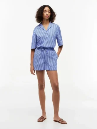 Pantalones cortos de popelín a rayas