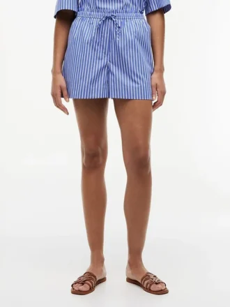 Pantalones cortos de popelín a rayas