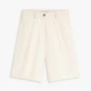 Pantalones cortos de popelín plisado Pantalones cortos de popelín plisado