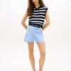 Pantalones cortos de sarga con bolsillos y botones dorados