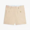 Pantalones cortos de sarga con bolsillos y botones dorados