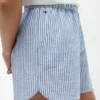 Pantalones cortos de seersucker a rayas para niña