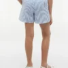 Pantalones cortos de seersucker a rayas para niña