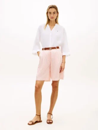 Pantalones cortos de voile a rayas