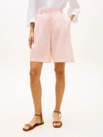 Pantalones cortos de voile a rayas