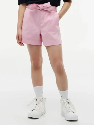Pantalones cortos elásticos con cinturón para niños