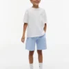 Pantalones cortos elásticos de seersucker para niño Pantalones cortos elásticos de seersucker para niño