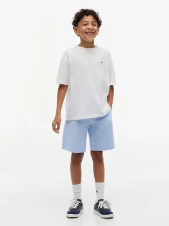 Pantalones cortos elásticos de seersucker para niño