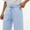 Pantalones cortos elásticos de seersucker para niño Pantalones cortos elásticos de seersucker para niño