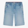 Pantalones cortos holgados de denim estilo marinero para niño