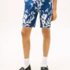 Pantalones cortos infantiles de mezcla de lino y algodón con estampado floral