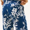 Pantalones cortos infantiles de mezcla de lino y algodón con estampado floral