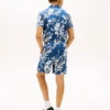 Pantalones cortos infantiles de mezcla de lino y algodón con estampado floral
