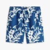 Pantalones cortos infantiles de mezcla de lino y algodón con estampado floral