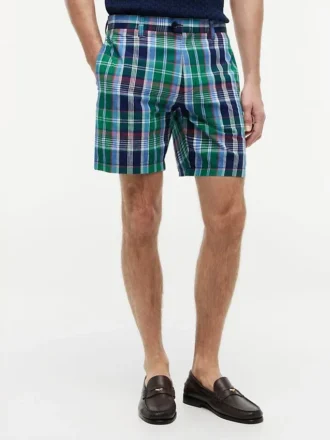 Pantalones cortos Madras de corte regular de 18 cm
