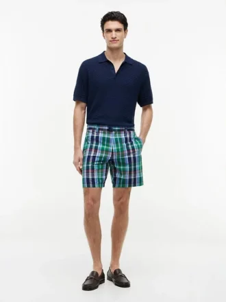 Pantalones cortos Madras de corte regular de 18 cm