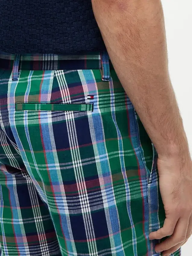 Pantalones cortos Madras de corte regular de 18 cm Pantalones cortos Madras de corte regular de 18 cm