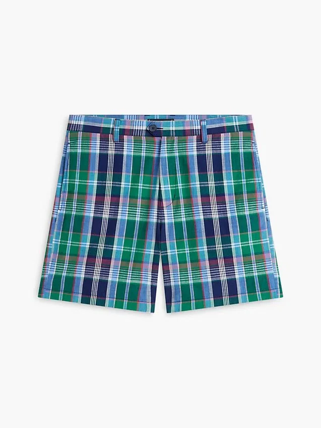 Pantalones cortos Madras de corte regular de 18 cm Pantalones cortos Madras de corte regular de 18 cm