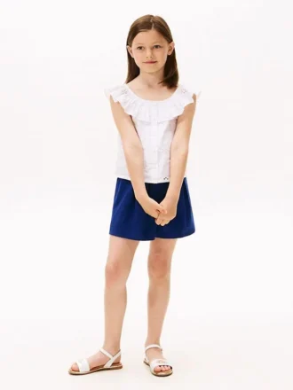 Pantalones cortos plisados para niños