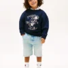 Pantalones cortos rectos de denim para niños Pantalones cortos rectos de denim para niños