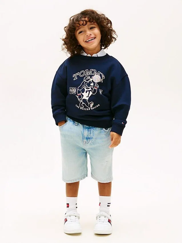 Pantalones cortos rectos de denim para niños Pantalones cortos rectos de denim para niños