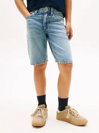 Pantalones cortos rectos de denim para niños
