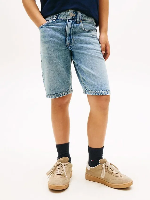 Pantalones cortos rectos de denim para niños Pantalones cortos rectos de denim para niños