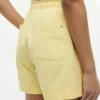 Pantalones cortos sin cremallera de mezcla de lino y algodón