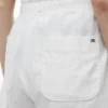 Pantalones cortos sin cremallera de mezcla de lino y algodón