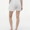 Pantalones cortos sin cremallera de mezcla de lino y algodón