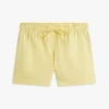 Pantalones cortos sin cremallera de mezcla de lino y algodón